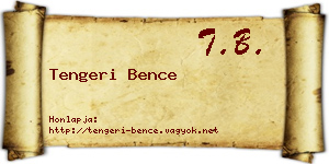 Tengeri Bence névjegykártya