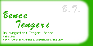 bence tengeri business card